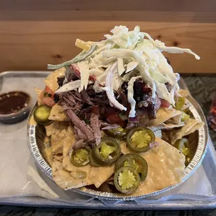 a plate of nachos