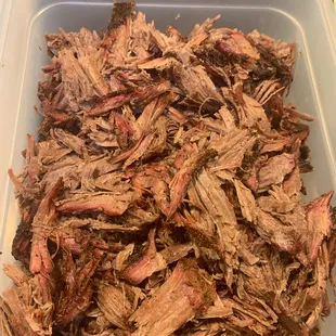 Slow smoked pulled pork