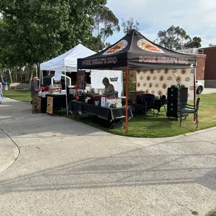 Pork Belly&apos;s BBQ set up