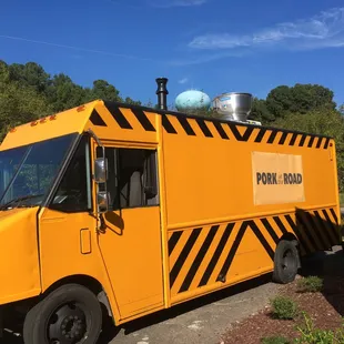 a yellow food truck