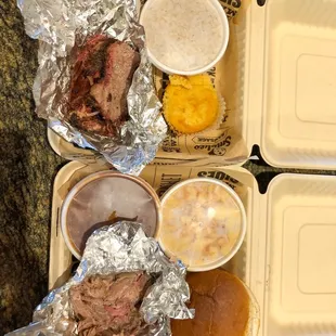 Brisket, pulled pork