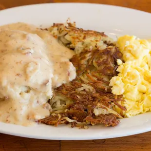 The 49er Eggs , hash browns, biscuit &amp; gravy