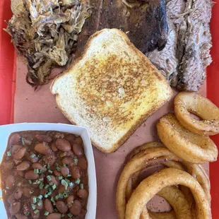 3 meat plate with 2 sides.