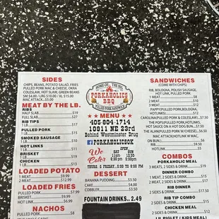 the menu