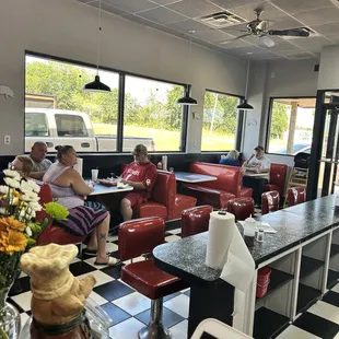 customers sitting at tables