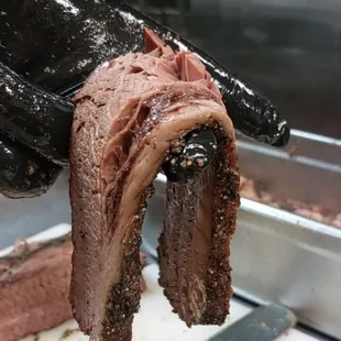 Slice of the flat.  We don&apos;t serve dry brisket