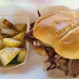 Potato salad and the Pigcasso sandwich