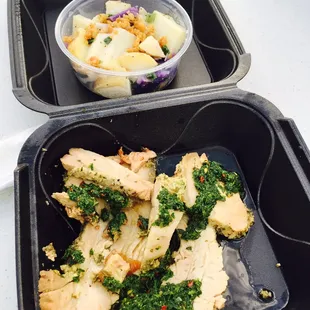 Poe'Ketta Sandwich and Potato Salad side