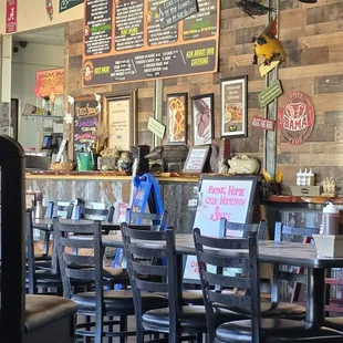 Front counter and menu board