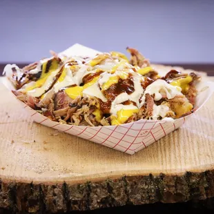 Churched Up Tator Tots (choice of smoked pulled chicken or smoked pulled pork)