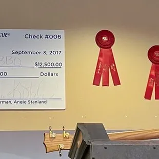$12K Award with several other winning ribbons