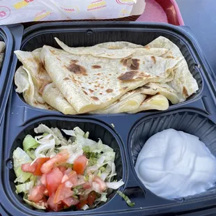 Jumbo Cheese Quesadilla: with sour cream and pico