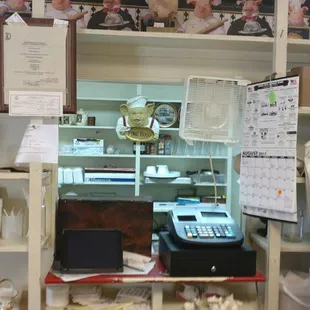 a display of various items
