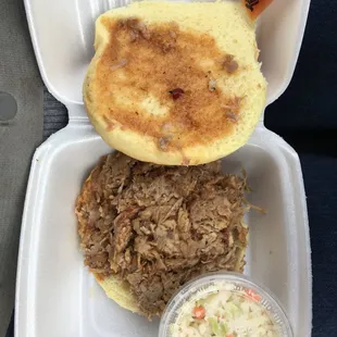 The sandwich with slaw on the side.