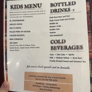 Updated menu