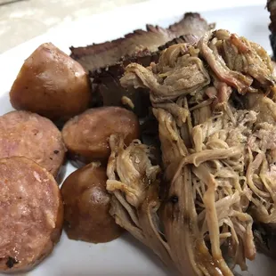 Cajun sausage and pulled pork