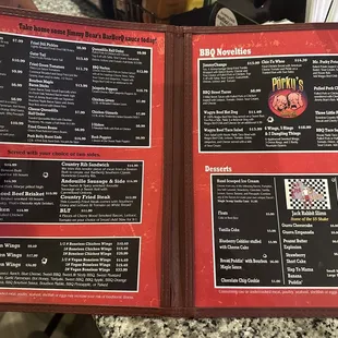 the menu