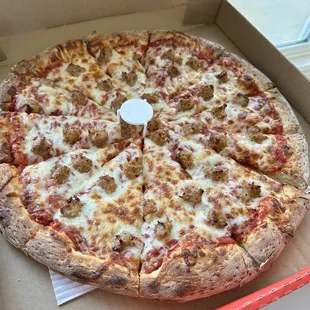 Our fave sausage pizza