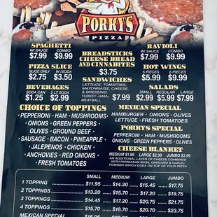 Updated menu