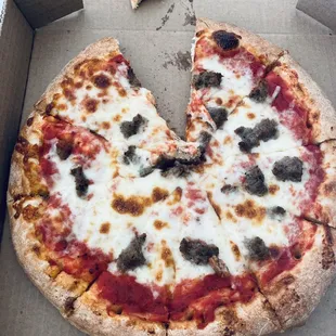 Prefect Ground Beef Pizza Pie Thanks Porky's !!!