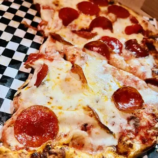 Tuesday special pepperoni pizza, amazing taste and very cheesy!!! Love it! Definitely coming back