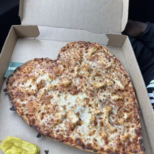 Heart pizza