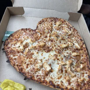 Heart pizza