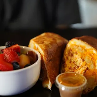 Breakfast Burrito with Fruit Cup