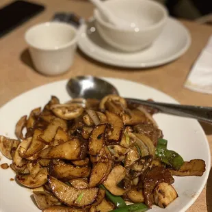 a plate of food on a table