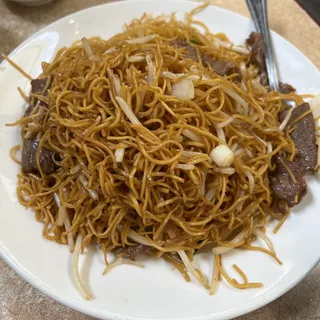 Beef Chow Mein w/ Satay Sauce