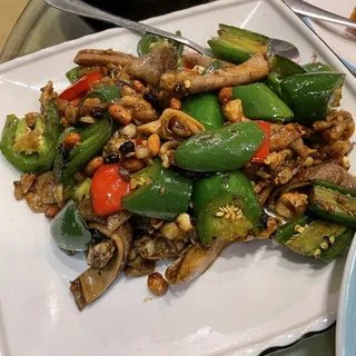 Stir Fried Pork Stomach and Frog with Hot Chili