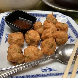 Deep Fried Homemade Shrimp Balls 9 pcs