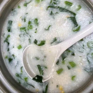Corn, Yam & Chinese Green Sawo Porridge