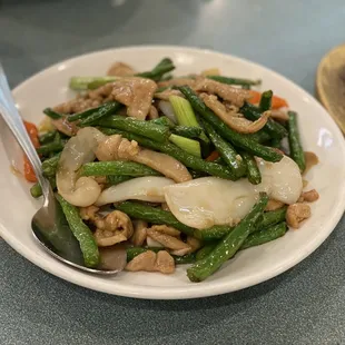 Gourmet Dinner for Six - Sautéed Squid &amp; Chicken with Sugar Peas
