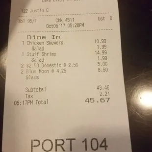 Upcharge for salads because they made it sound like it's included.