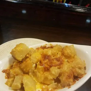 Overcooked, cheese turned to oil.