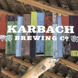 Beer signs and bar swings.