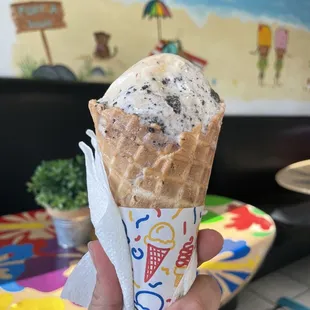 Salted caramel brownie and cookies and cream!