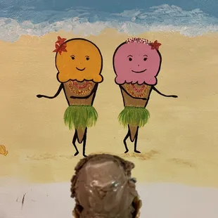 Triple chocolate in a waffle cone