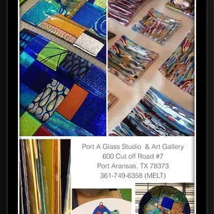 Open Saturday 11-2. #PortATexas #PortA #Art #FusedGlass  #TexasTravel