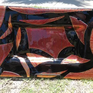 Glass dichroic platter.