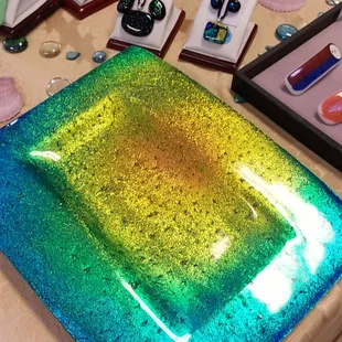 Dichroic Glass Platter.