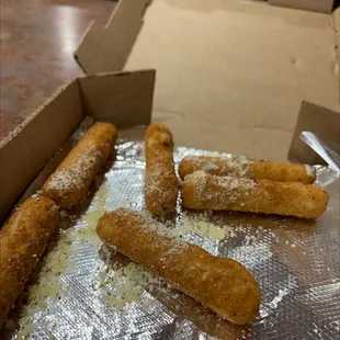 Mozzarella sticks- there are 8 total