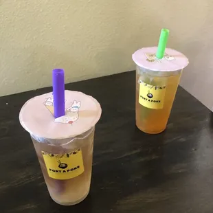 My drink and a Passion fruit tea
