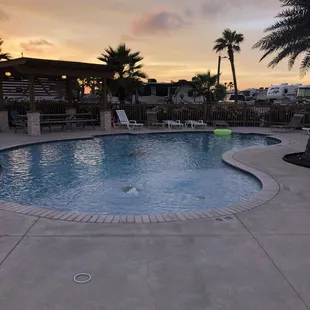The pool in front of the park
