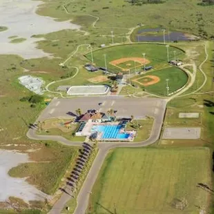 Arial photo of Community Park, Port Aransas