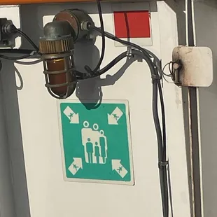 Muster station - we asked someone what this sign meant. It's the Muster Station FYI! Meet here if the ship is goin down!