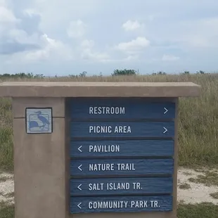 A handy list of amenities and directions.