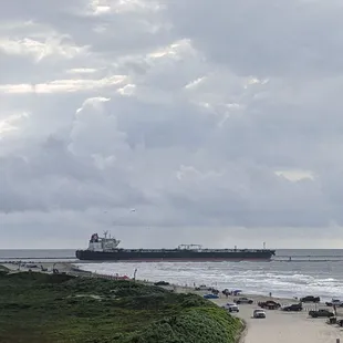 Port Aransas Jetties that open to the Corpus Christi ship channel