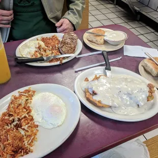a man eating breakfast at port city diner